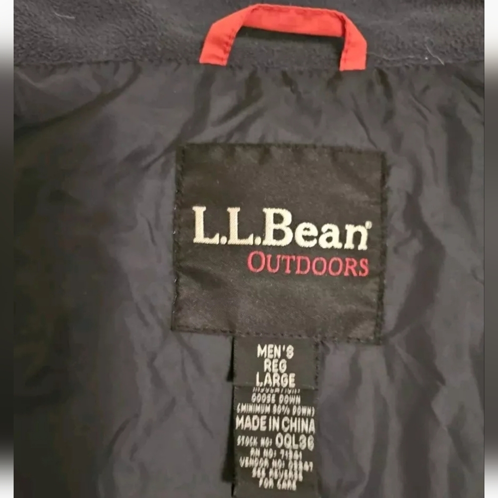 L.L. Bean Outdoors Men's Puffer Jacket Goose Down Lined Large - Picture 11 of 13